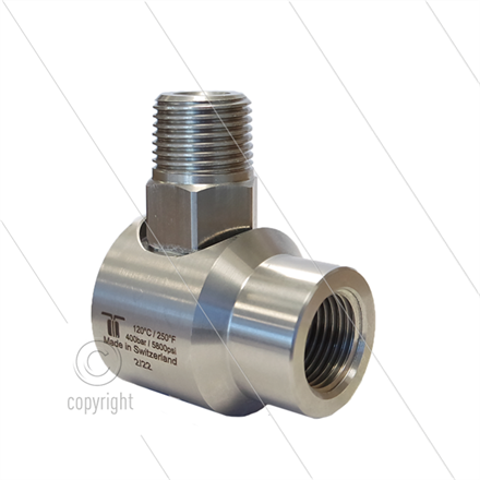 WDEI Winkeldrehgelenk - einfach gelagert - G1/2" IG BSP x R1/2" AG BSPT konisches Gewinde