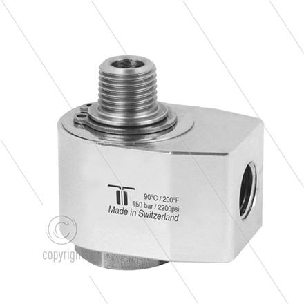 WDG Winkeldrehgelenk - einfach gelagert - 1/4" IG BSP x 1/4" AG BSPT konisches Gewinde