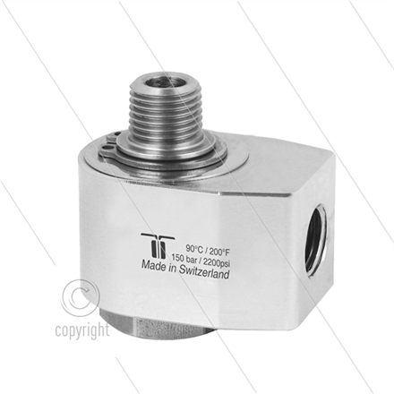 WDG Winkeldrehgelenk - einfach gelagert - 3/8" IG BSP x 1/4" AG BSPT konisches Gewinde