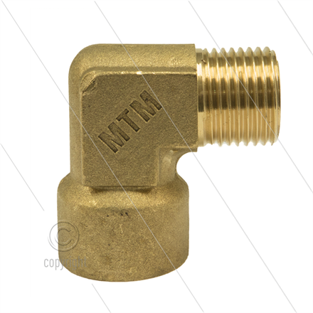 Winkel - Messing - 300 Bar - 1/2" IG x 1/2" AG