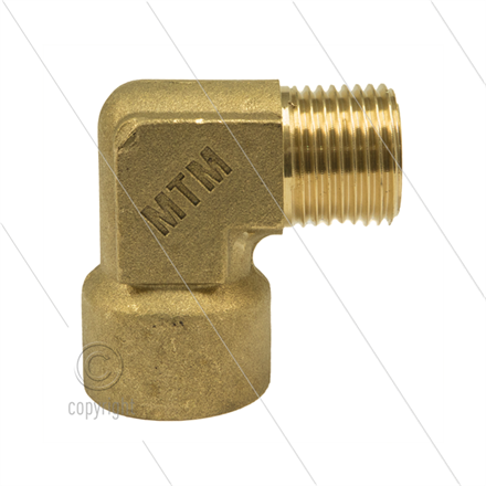 Winkel - Messing - 300 Bar - 1/4" IG x 1/4" AG