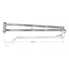 WSA-2R - Wandschwenkausleger (2 Innenrohre/Anschlüsse) - L=2000mm