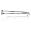 WSA - Wandschwenkausleger - L=3000mm - Anschluss Ein: 1/4" IG x Aus: 1/4" AG