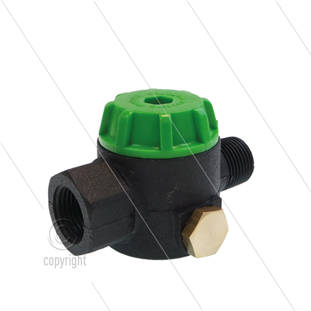 ZAFIL Filter Aluminium mit 1/2" IG x 1/2" AG Bypass Anschluss - 300 mµ - 10 bar - 22 l/min