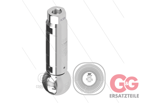 A30R - selbstdrehender Tankreiniger - Edelstahl 303 - 30 bis