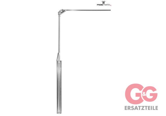 Airsystem-boom 1600 with floor-mount stainless-steel-polished LU-2"B 1600 MOS in+out=ø50 H