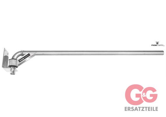 Airsystem-wall-boom 1600 stainless-steel-polished LU-1 1/2"W 1600 MOS in+out=ø40