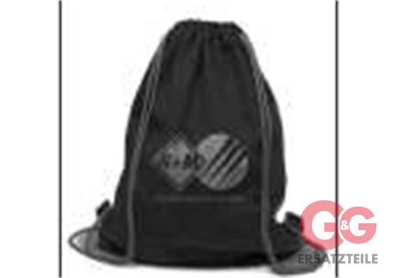 Bag with inner storage compartment black 33x45 cm