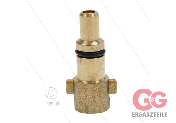Bajonetnippel 1/4" IG - Messing - Pin Ø14mm - passend zu KE