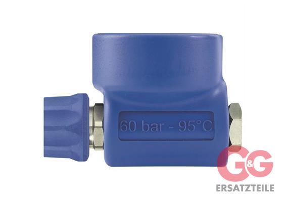 BALL VALVE COUPLING ST-3100 COATED 1/2 F BLUE