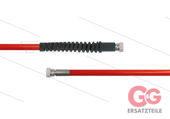 Carwash Titan-Slide Schlauch rot DN06 - 5,0m - 2x 1/4" DKR -