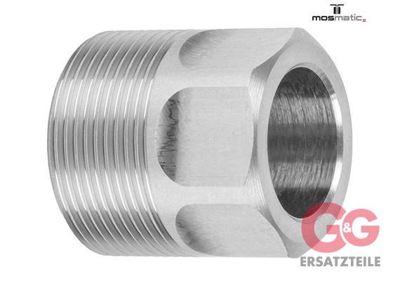 Chassis without extension - M20x1-M für EG nozzles L=20 stainless steel