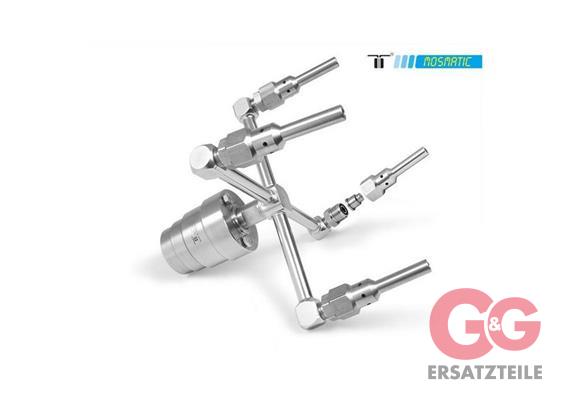 Cleaning head, Spider, TC/stainless TRS ø100 G1/2"F 4x14.901+Düsen