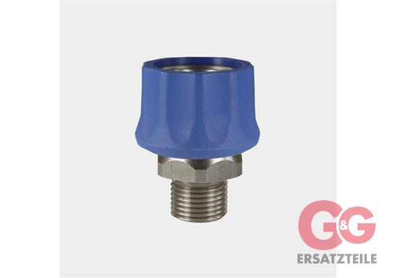 COUPLING ST-3100 1/2M INOX COVER BLUE
