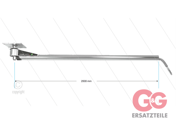 DKP - Deckenkreisel - L=2500mm - Anschluss Ein: 1/4" IG x Au