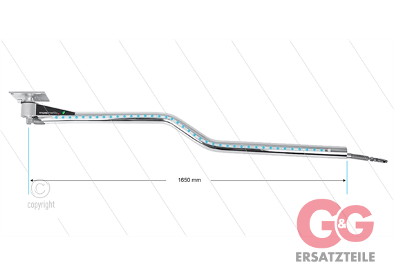 DKZbl - Deckenkreisel mit LED L=1650mm - Z-Ausführung - Ansc