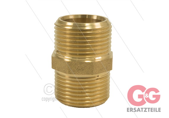Doppelnippel - Messing - 2 x 1/4" AG