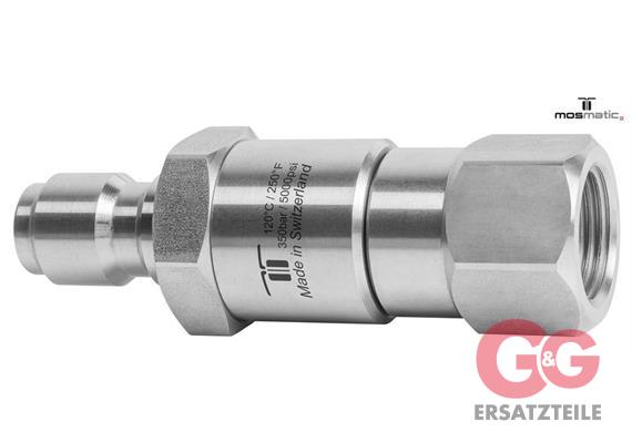 Drehgelenk verstärkt einfach gelagert - DGVI-06 Stecknippel ø15 3/8"NPT-M INOX