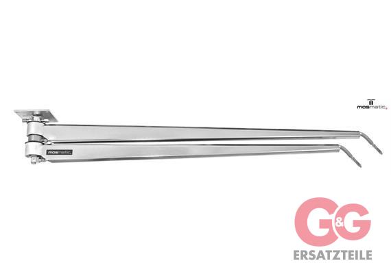 Dual-ceiling-boom-W 1600/1750 stainless-steel-polished DDK 2M.MOS in:... out:...