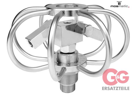 Duct-cleaner adjustable, TC/stainless TYR-3s ø300 G1/4"F 3x1/8"NPT-F