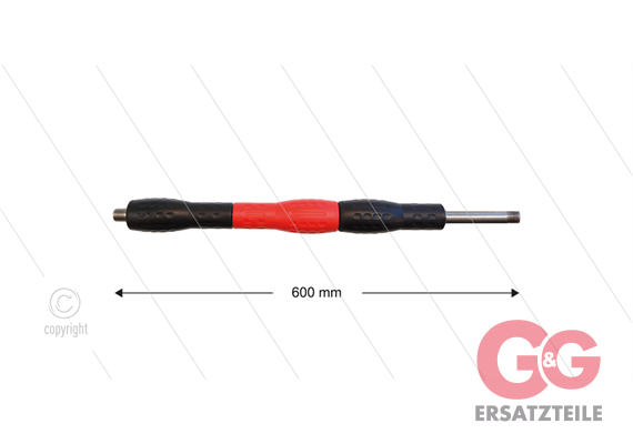 Düsenrohr 600mm "Iso88", Edelstahl - Handgriff 300mm drehbar