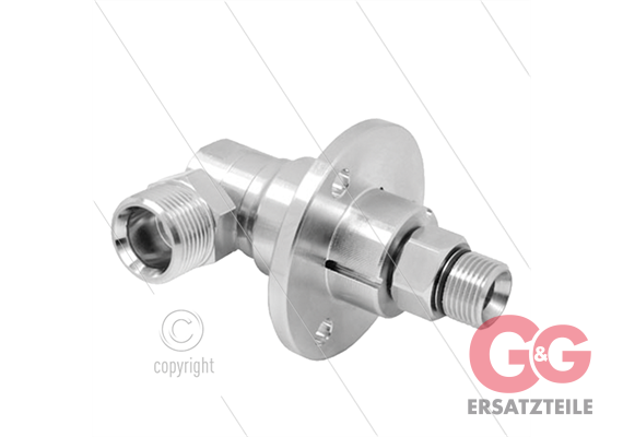 DXF Winkeldrehgelenk - dreifach gelagert - M22x1,5 AG x 3/8"