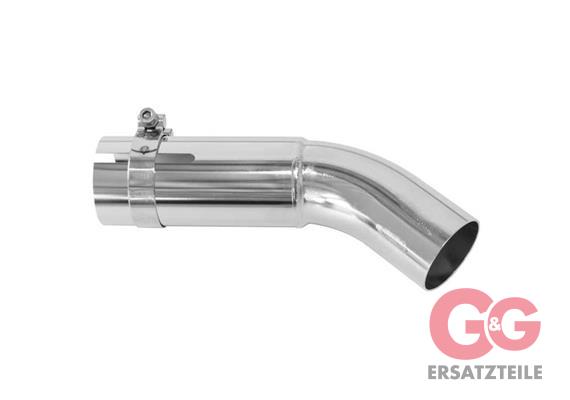 ELBOW PIPE 45° INCL. PIPE CLAMB 50MM SS