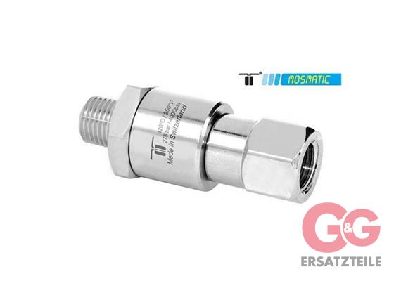 Gun Swivel reinforced single bearing system, ss DGV-06 G3/8"M G1/4"F