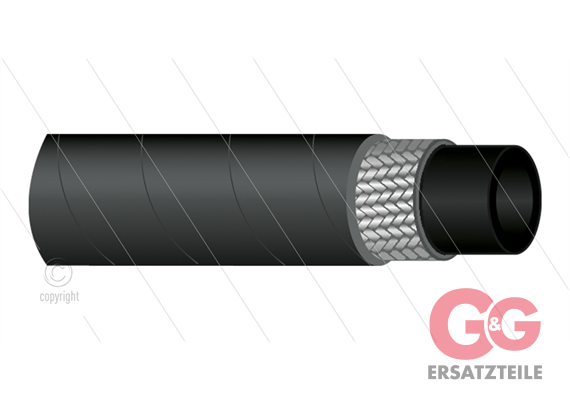 HD-Schlauch 1SC-08 (5/16") - 250 Bar - schwarz - Ø13,5mm - 1
