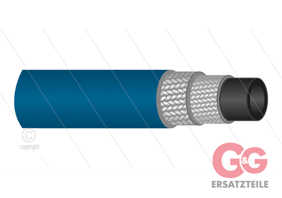 HD-Schlauch 2SN-10 (3/8") - Glatte Decke - Blau - 400 Bar -