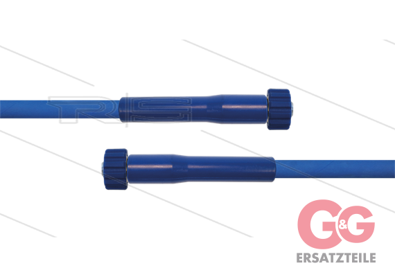 HD-Schlauch blau 1SC-08 - 20m - 2x M22x1,5 HV flach - 2x GKS