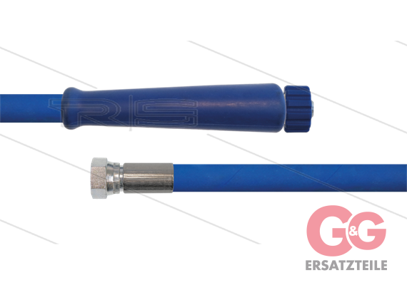 HD-Schlauch blau 1SC-12 - 20m - M22x1,5 HV flach x 1/2" DKR
