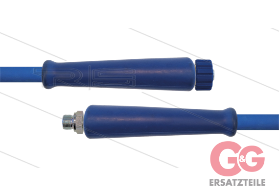 HD-Schlauch blau 2SC-08 - 15m - 1/2" AGR x M22x1,5 HV flach