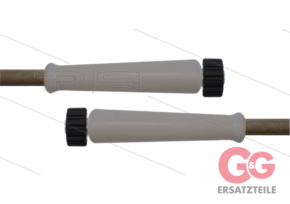 HD-Schlauch grau 1SN Plus-08 - 20m - 2x M22x1,5 HV flach - 2