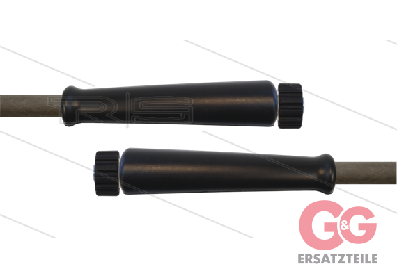 HD-Schlauch grau 1SN Plus-08 - 50m - 2x M22x1,5 HV flach - 2
