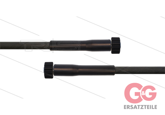 HD-Schlauch schwarz 1SC-06 - 10m - 2x M22x1,5 HV flach - 2x
