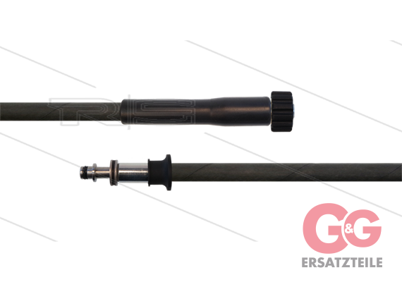 HD-Schlauch schwarz 1SC-06 - 20m - M22 HV flach x Stecknippe