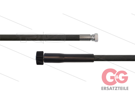 HD-Schlauch schwarz 1SC-08 - 15m - 3/8" DKR x M22x1,5 HV fla