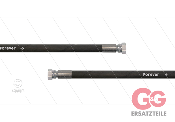 HD-Schlauch schwarz 1SC-10 - 20m - 2 x 3/8" DKR - ohne GKS - 250 Bar