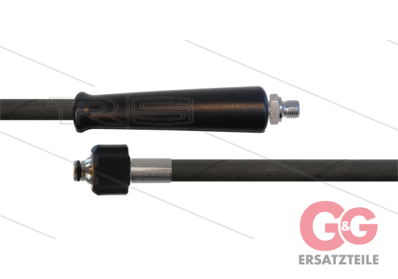 HD-Schlauch schwarz 1SC-10 - 20m - 3/8" AGR x M22x1,5 W konisch - 1x GKS - 250 Bar