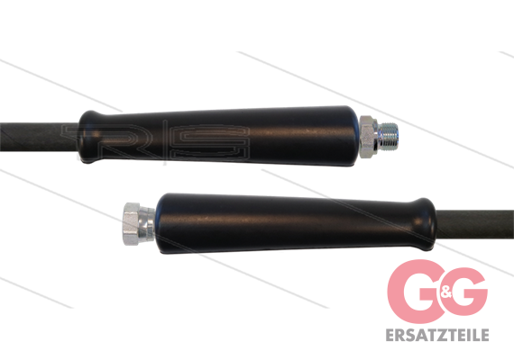 HD-Schlauch schwarz 1SC-10 - 5,0m - 3/8" DKR x 3/8" AGR - 2x