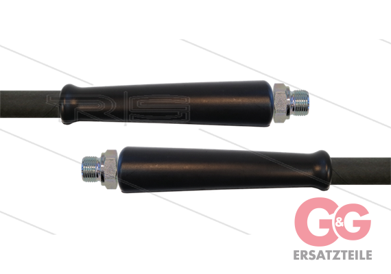 HD-Schlauch schwarz 1SC-12 - 50m - 2 x 1/2" AGR - 2x GKS - 2