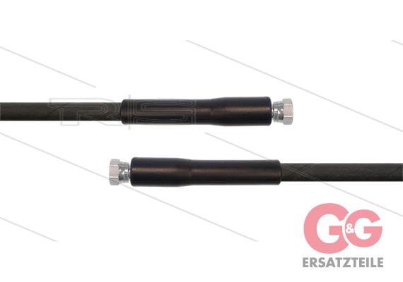 HD-Schlauch schwarz 1SN-06 - 20m - 2x 1/4" DKR - ohne GKS -