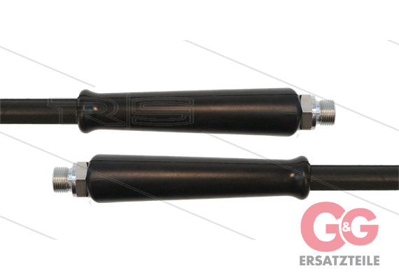 HD-Schlauch schwarz 1SN-10 - 15m - 2x 1/4" AGR - 2x GKS - 21