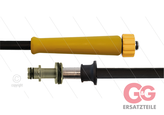 HD-Schlauch schwarz 1SN Plus-08 - 10m - M22 DKR konisch gelb