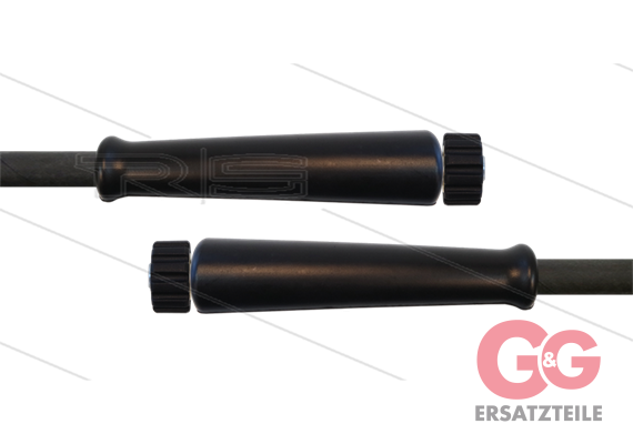 HD-Schlauch schwarz 1SN Plus-08 - 25m - 2x M22x1,5 HV flach