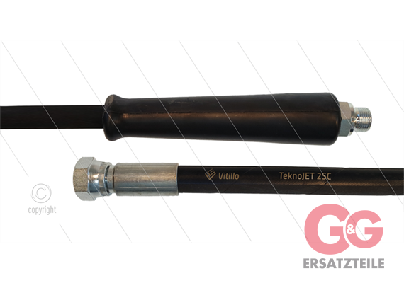 HD-Schlauch schwarz 2SC-10 - 25m - 3/8" AGR x M22x1,5 (15L)