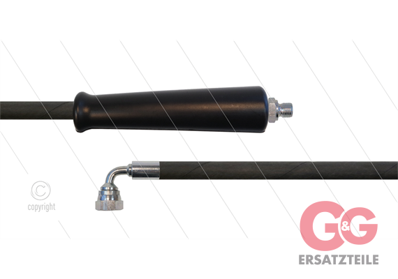 HD-Schlauch schwarz 2SC-10 - 40m - 3/8" DKR 90° Winkel x 3/8