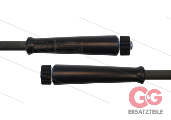 HD-Schlauch schwarz 2SN-10 - 20m - 2x M22x1,5 HV flach - 2x