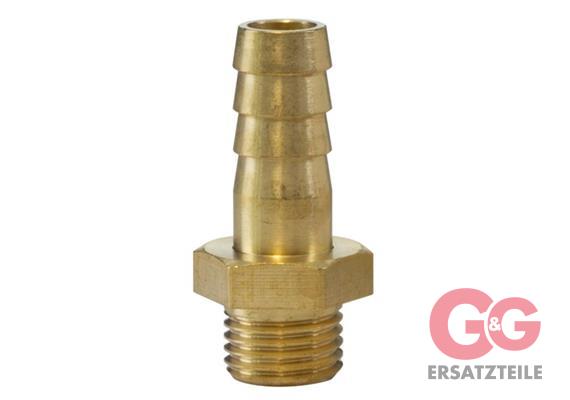 HOSE BARB 1/4"M 10MM BRASS